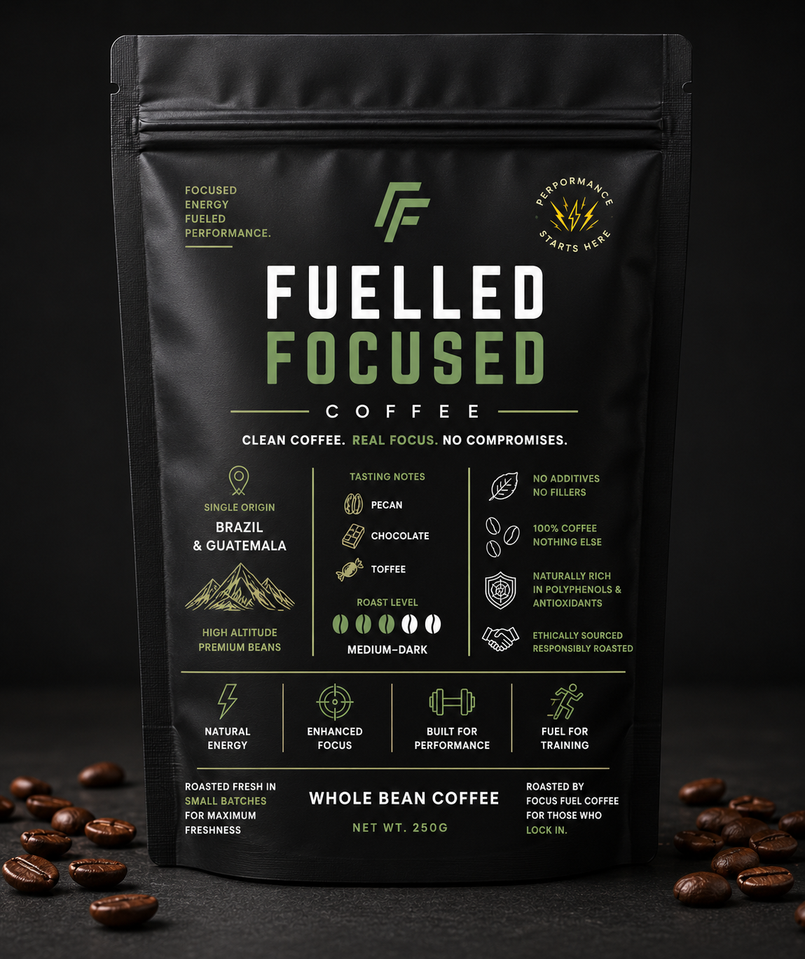Fuelled & Focused Coffee — Signature Blend (250g)